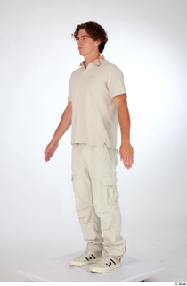 Lyle a-pose beige cargo pants beige polo t shirt beige…